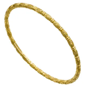 Kassandra 6523 Gold Plated Silver Bangle Bracelet