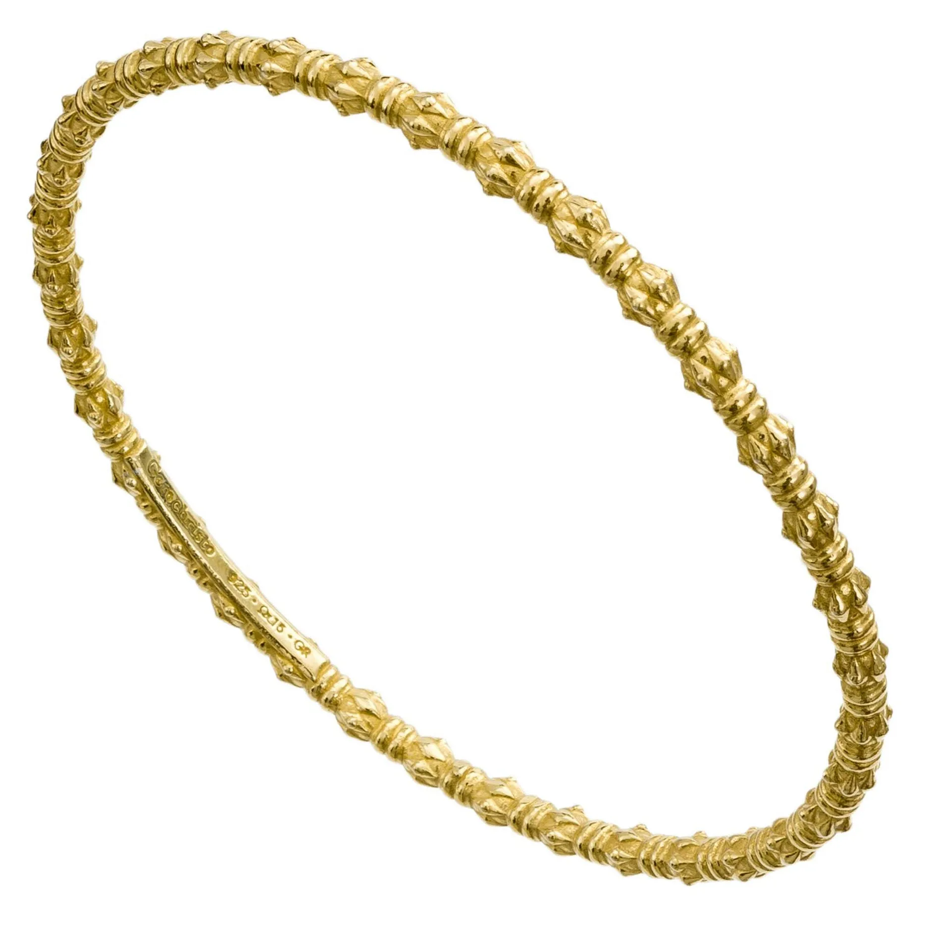 Kassandra 6527 Gold Plated Silver Bangle Bracelet