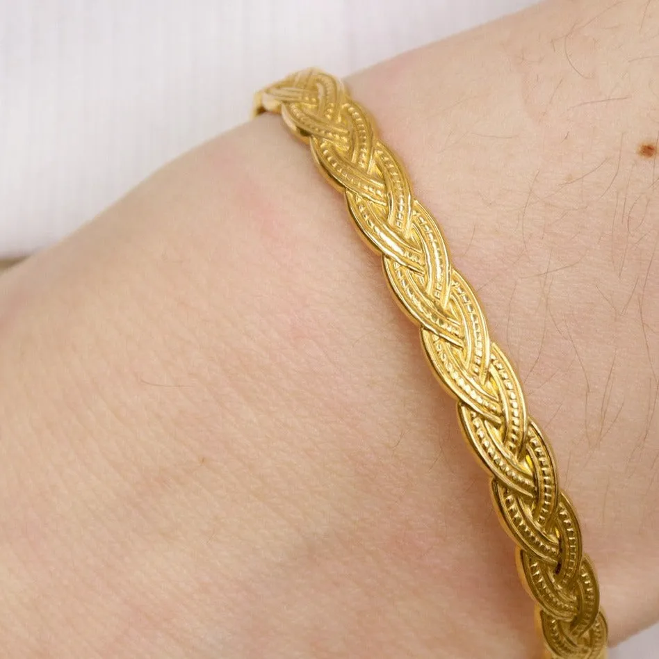 Katrina | Stainless Steel 18K Gold Plated Cuff Bangle