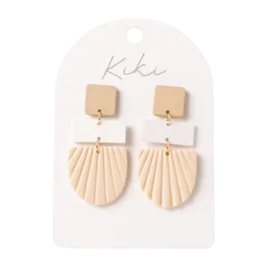 KiKi Earrings - Beige Square