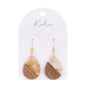 KiKi Earrings - Gold Foil Tear Drops