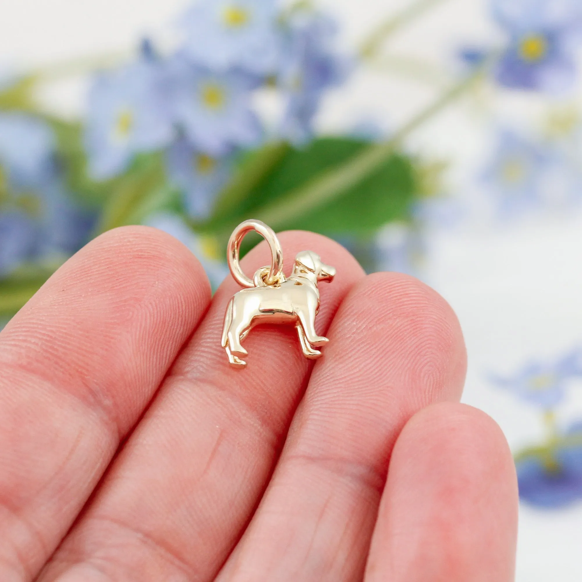 Labrador Silver Dog Charm