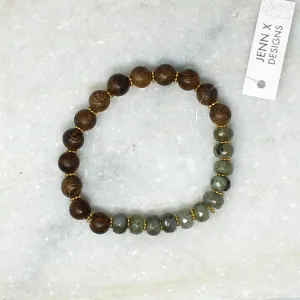 Labradorite   Wood Bracelet