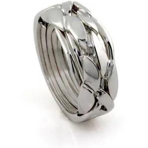 LADIES 6 band STERLING SILVER Puzzle Ring 6BCS