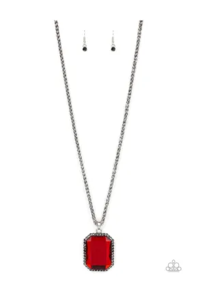 Let Your HEIR Down Red - Necklace  - Paparazzi  Accessories