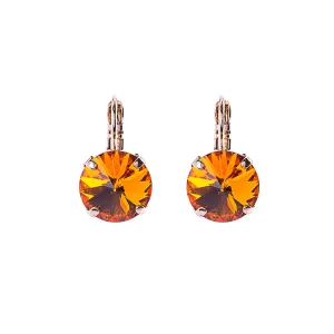 Lovable Everyday Rivoli Leverback Earrings in "Tangerine" *Custom*