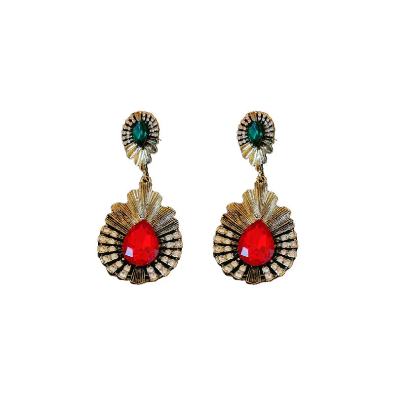 Luxurious Droplet Droplet Alloy Electroplating Earrings