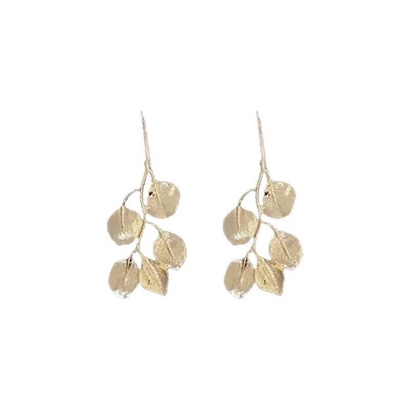 Luxurious Leaf Leaf Metal Electroplating Earrings