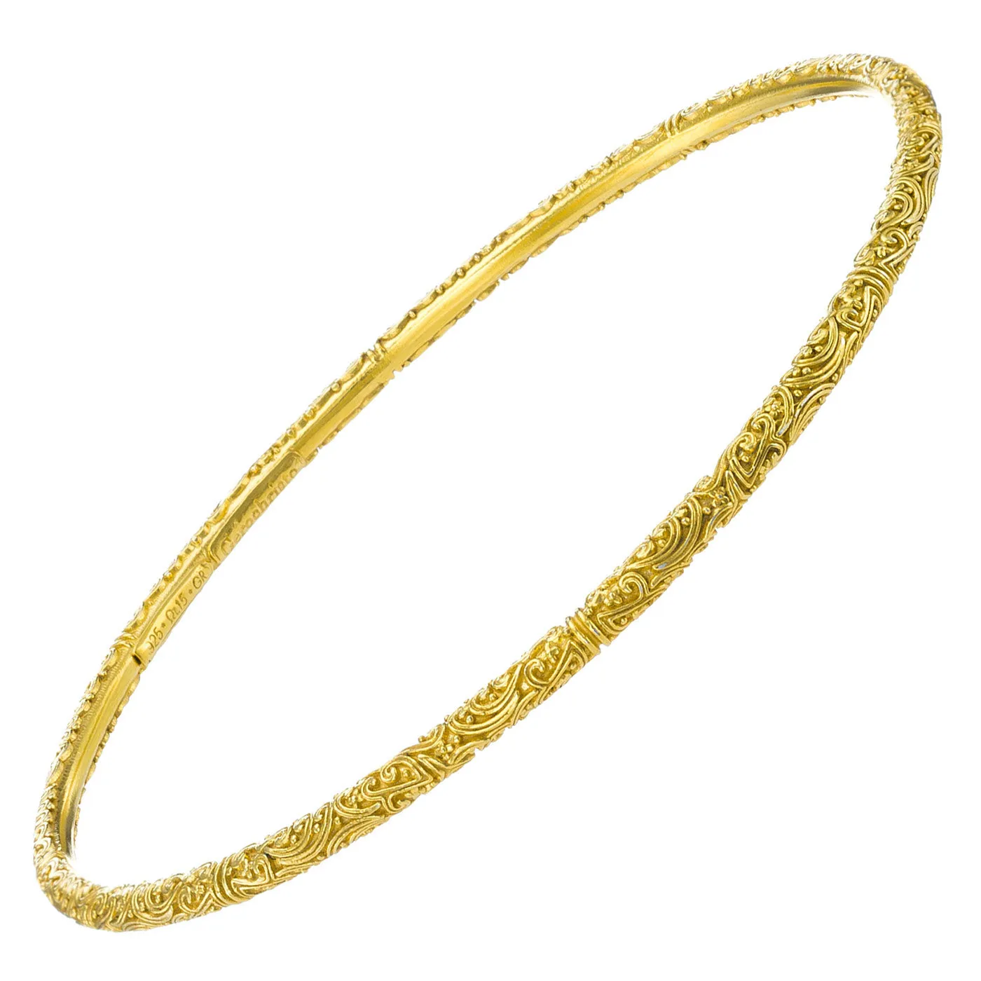 Meadow Breeze Gold Plated Silver Thin Bangle Bracelet