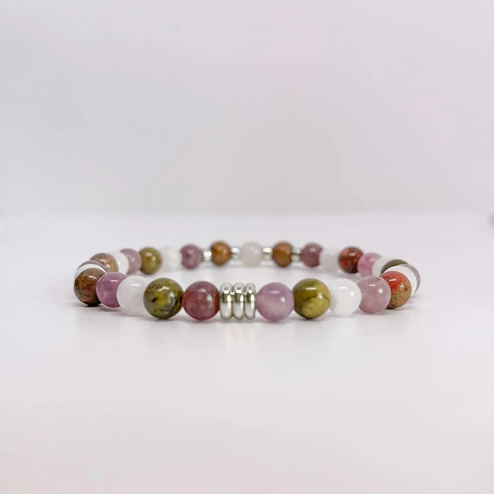 Menopause Harmony with Ukanite, Rainbow Moonstone & Lepidolite