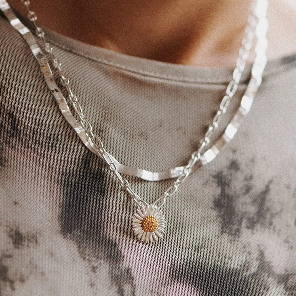 Michaelmas Daisy Necklace Sterling Silver