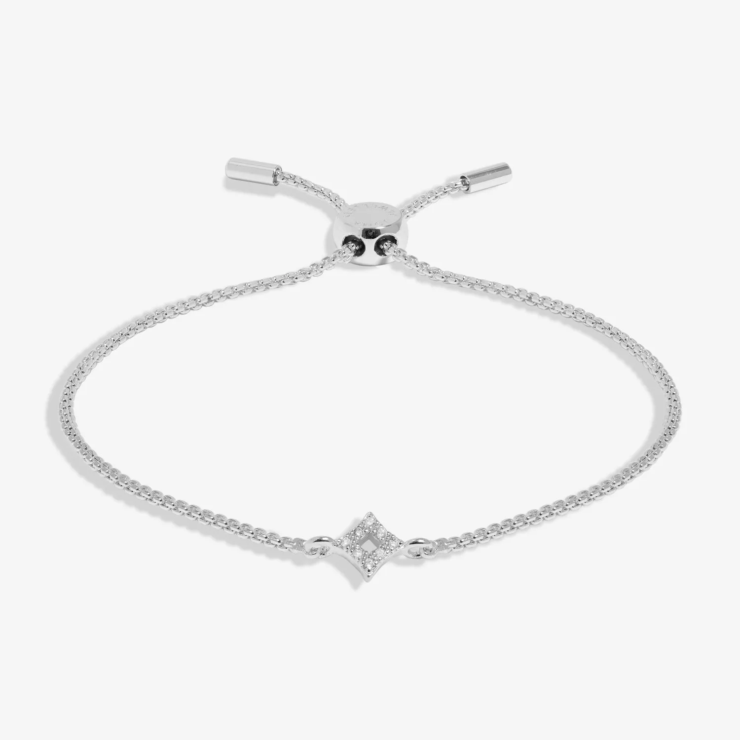 Mini Charms Pave Diamond Silver Plated Bracelet 7639