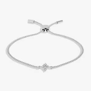 Mini Charms Pave Diamond Silver Plated Bracelet 7639