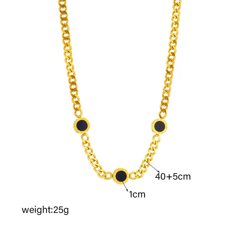 Minimalist Chain Titanium Steel Electroplating Necklaces