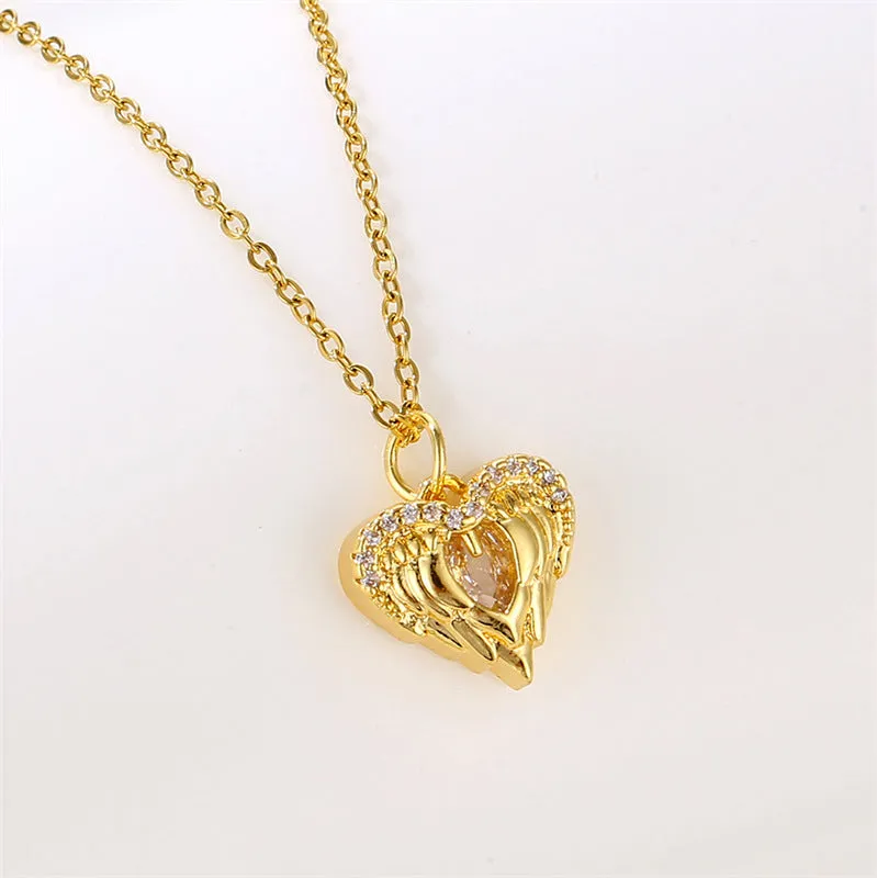 Minimalist Heart Stainless Steel Electroplating Necklaces