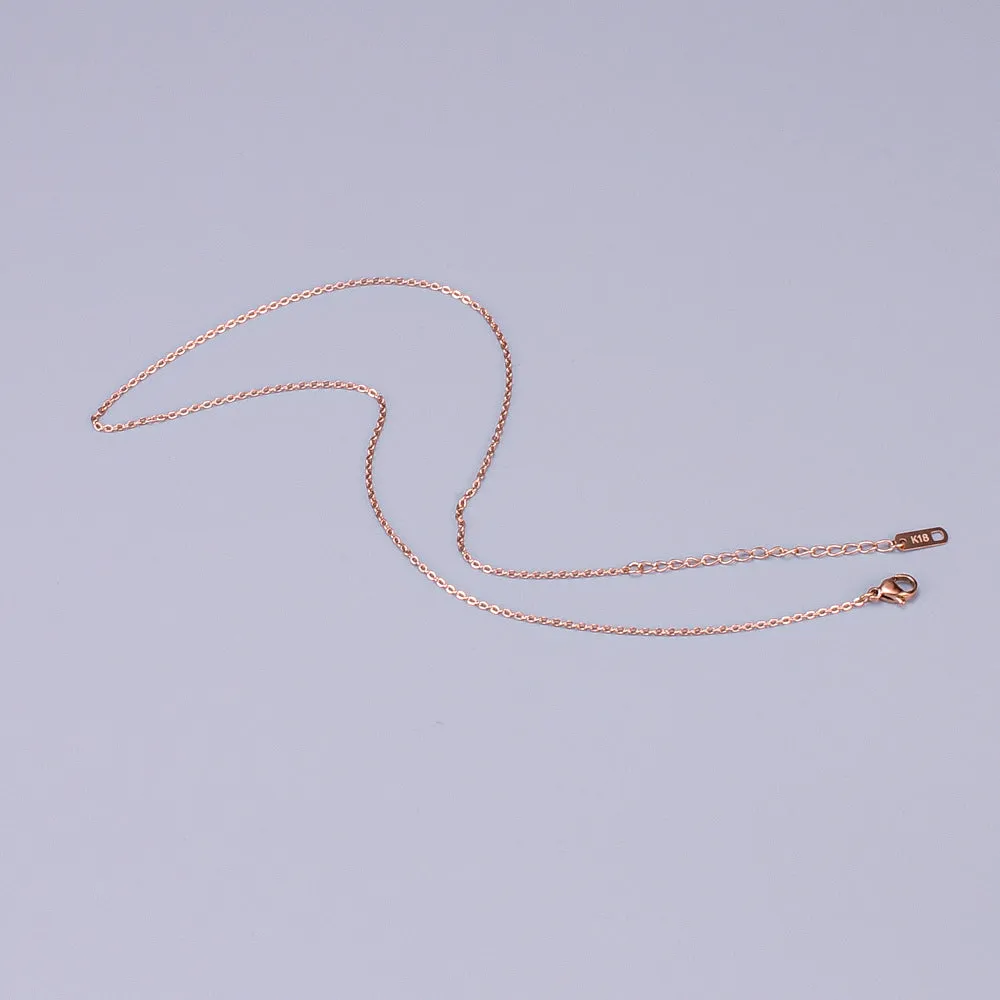 Minimalist Heart Titanium Steel Gold Plating Necklaces