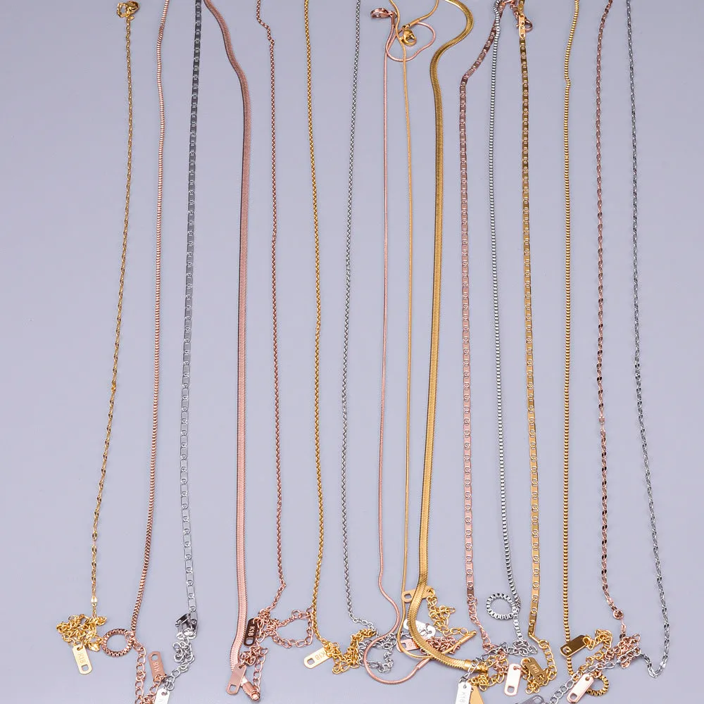 Minimalist Heart Titanium Steel Gold Plating Necklaces