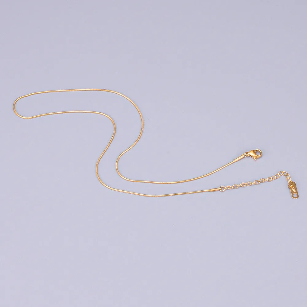 Minimalist Heart Titanium Steel Gold Plating Necklaces