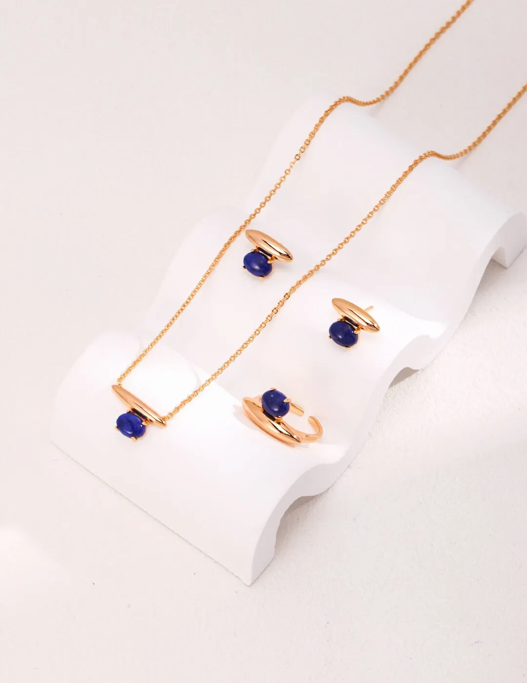 Minimalist Lapis Lazuli / Malachite Necklace