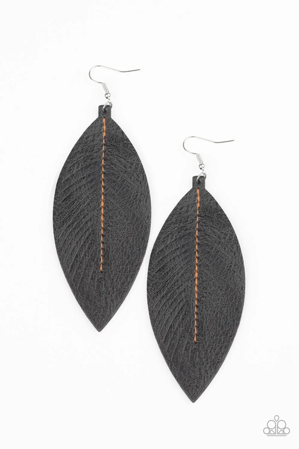 Naturally Beautiful Black-Earrings