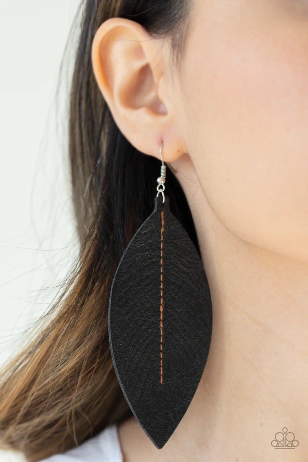 Naturally Beautiful Black-Earrings