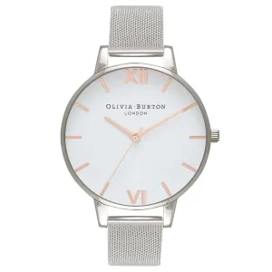 Olivia Burton Silver Mesh Ladies Watch - OB16BD97