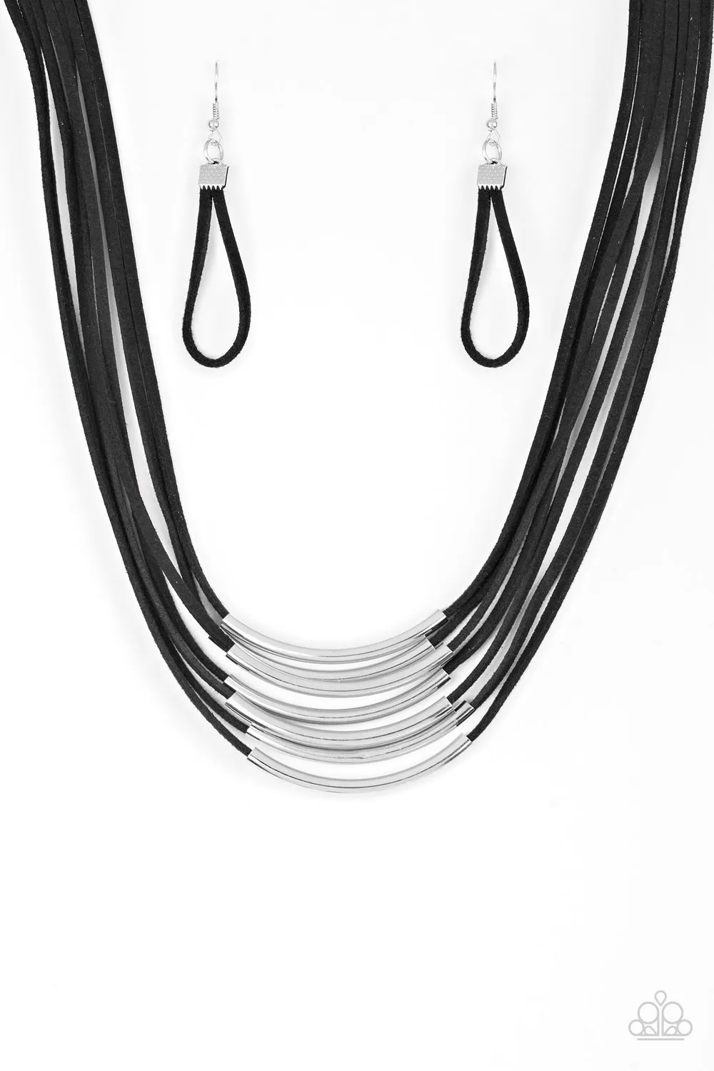 Paparazzi Accessories - Walk The WALKABOUT #N384 Peg - Black Necklace