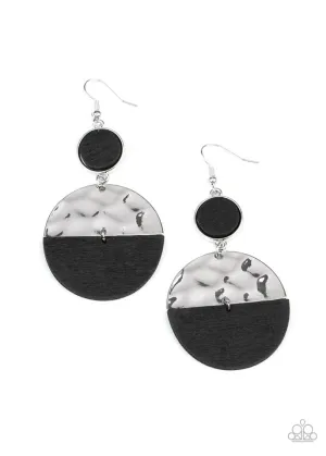 Paparazzi Earring ~ Natural Element - Black