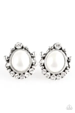 Paparazzi Earring ~ Poshly Princess - White