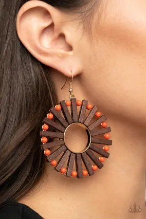 Paparazzi Earring ~ Solar Flare - Orange