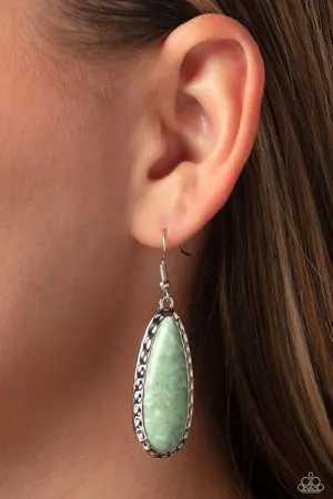 Paparazzi Earring ~ TEARDROP-Dead Dynasty - Green