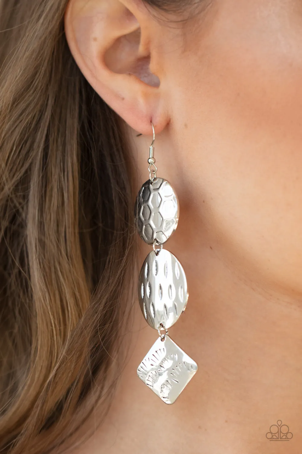 Paparazzi Mixed Movement - Silver Earrings