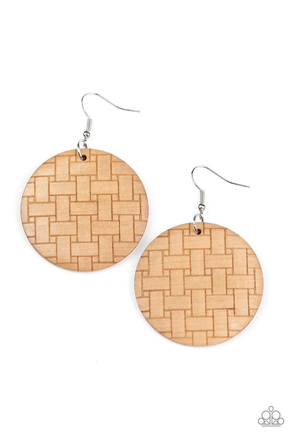 Paparazzi Natural Novelty - Brown Earrings