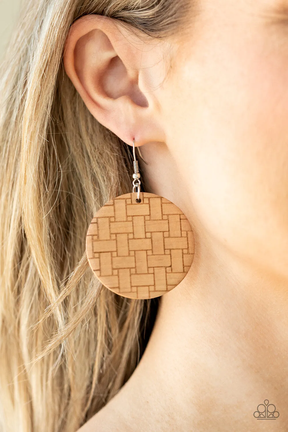 Paparazzi Natural Novelty - Brown Earrings