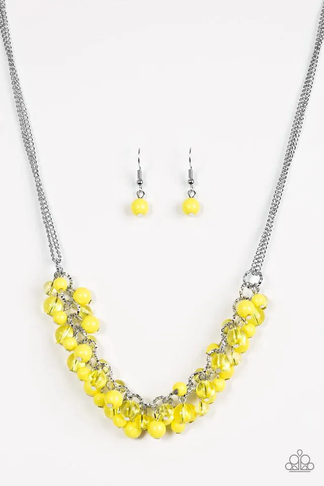 Paparazzi Necklace ~ Boulevard Beauty - Yellow