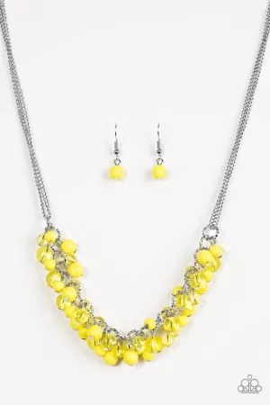 Paparazzi Necklace ~ Boulevard Beauty - Yellow