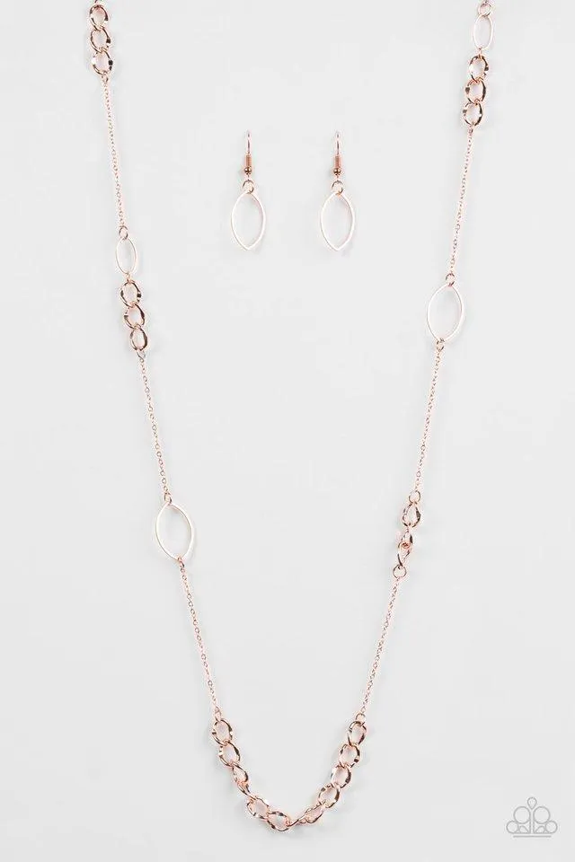 Paparazzi Necklace ~ Metro Minimalist - Copper