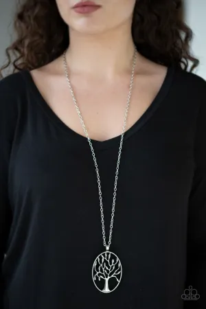 Paparazzi Necklace ~ Well-Rooted - Silver