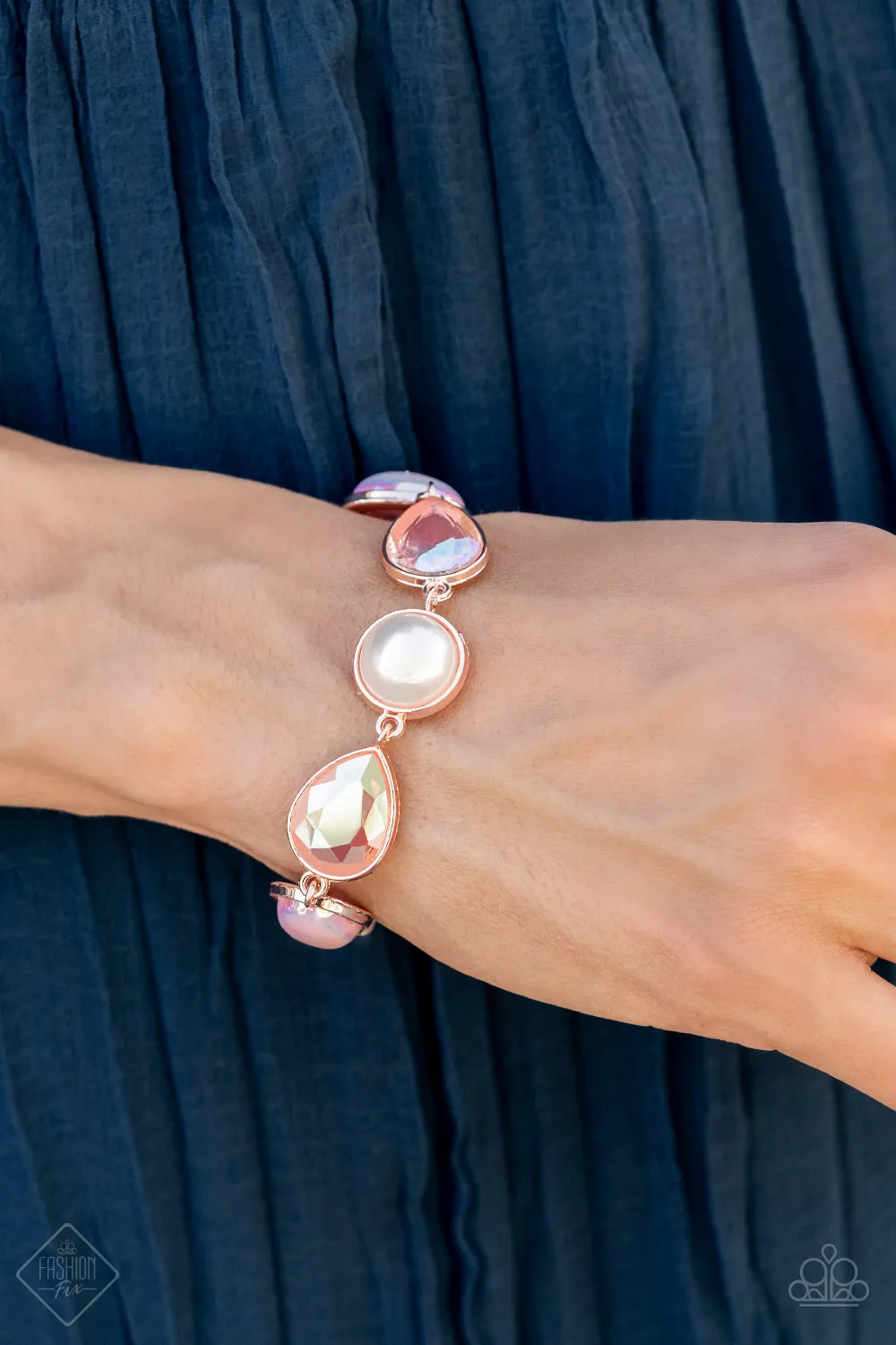 Paparazzi Nostalgically Nautical Fashion Fix - Rose Gold Bracelet