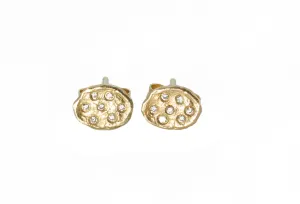 Petite Pave Flake Post Earrings