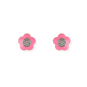 Pink Enamel Earrings