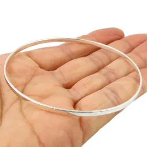 Polished 925 Sterling Silver Stacker Circle Bangle