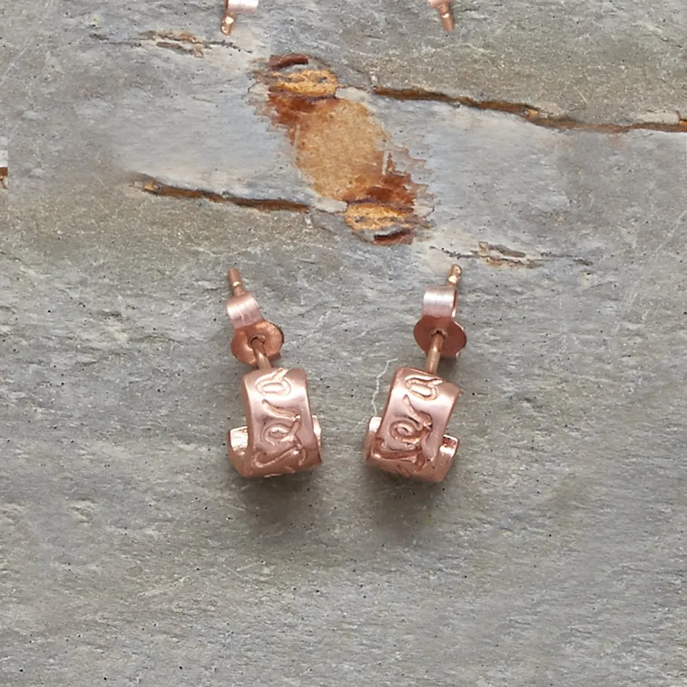 Que Sera Solid Rose Gold Earrings