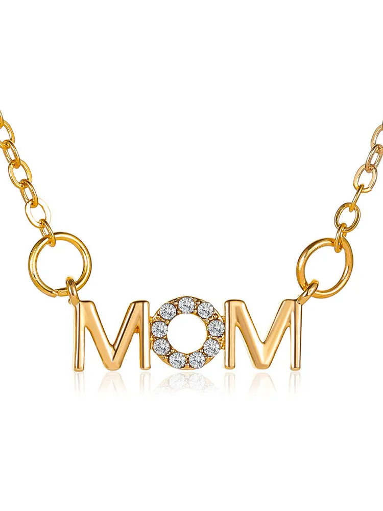 Rhinestone Mom Chain Necklaces