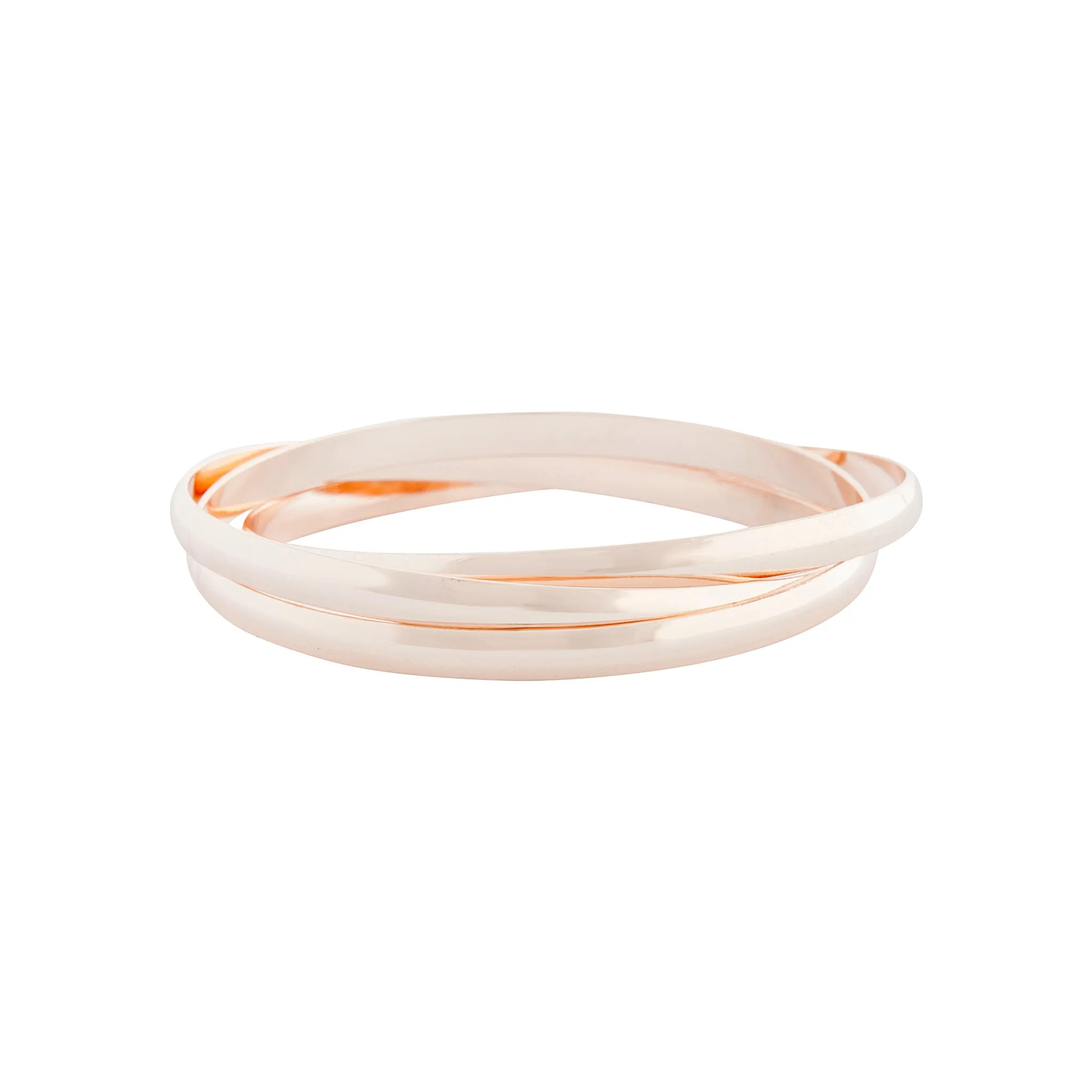 Rose Gold Trio Linked Bangle