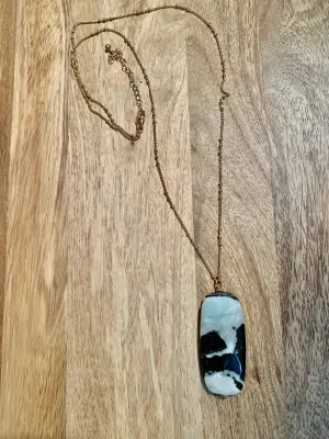 Semi Precious Pendant Stone Necklace