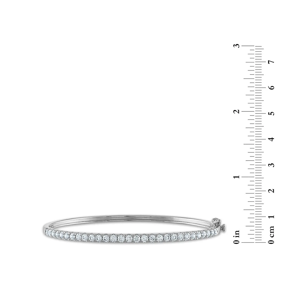 Signature EcoLove 2 CTW Lab Grown Diamond 7.25-inch Bangle Bracelet in 14KT White Gold