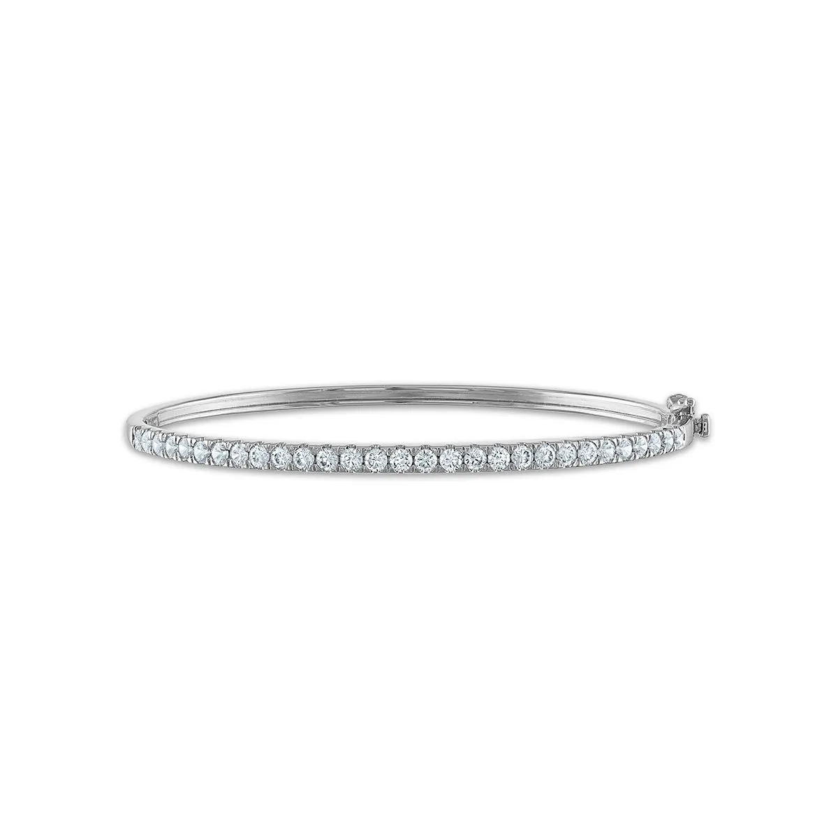 Signature EcoLove 2 CTW Lab Grown Diamond 7.25-inch Bangle Bracelet in 14KT White Gold