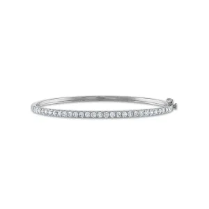 Signature EcoLove 2 CTW Lab Grown Diamond 7.25-inch Bangle Bracelet in 14KT White Gold