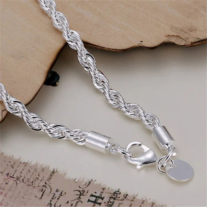 Silver Bracelet Fashion Jewelry For Men & Women